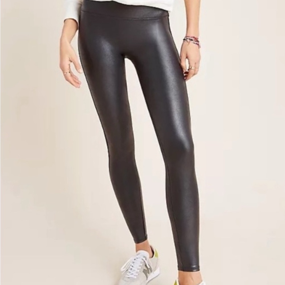 Spanx NWOT 2437 Black Faux Leather Leggings small